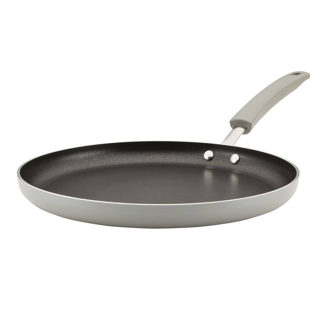 Farberware DuraStrong Nonstick Round Griddle Pan, 11-Inch, Gray