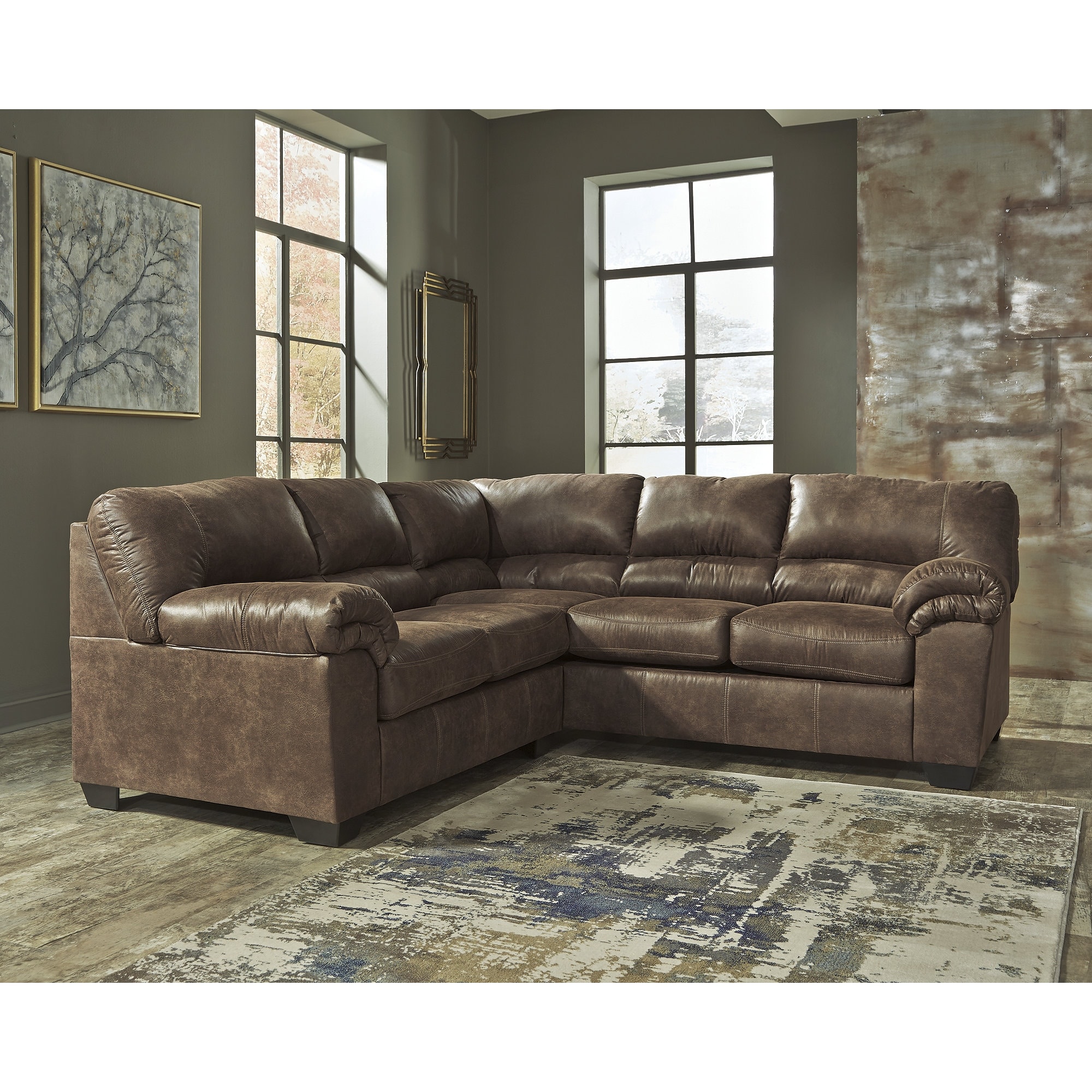 Ashley online brown sectional
