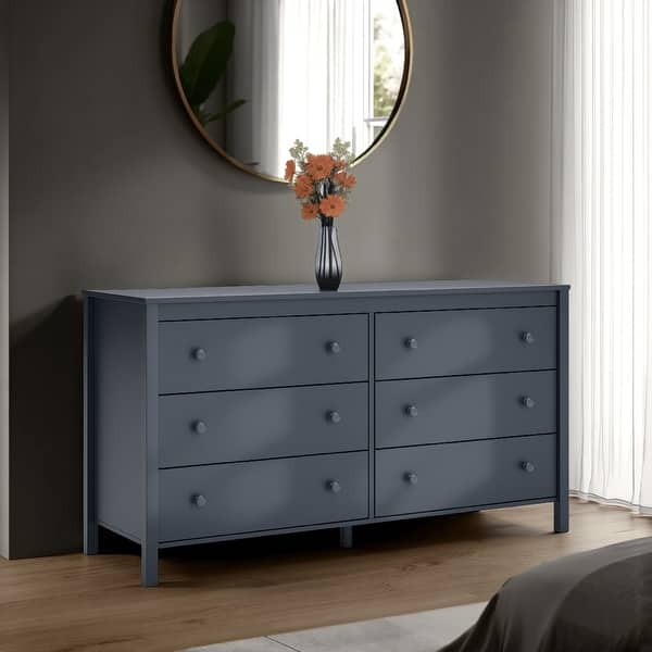 princess polly baby blue dress Cian Wide Dresser, 6 Drawers, Knob Handles, Navy Blue Wood, 61 Inch - On  Sale - Bed Bath & Beyond