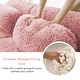 preview thumbnail 6 of 9, FurnitureR 3-Seat Plush Modular Sofa with Movable Ottoman, No Assembly Lounge Couch, Pink