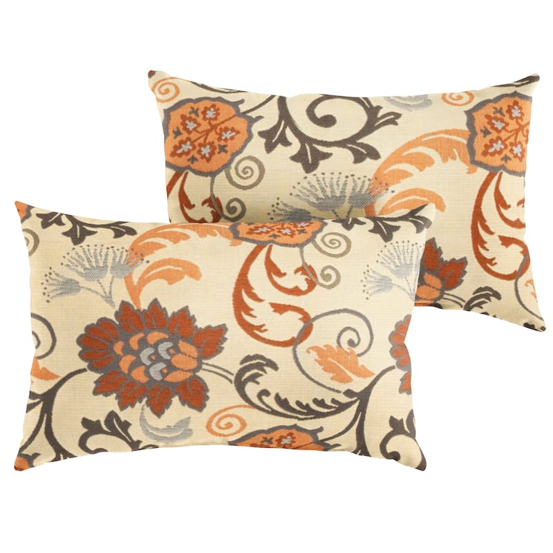 Sunbrella Elegance Marble Printed Indoor/Outdoor Knife Edge Pillow (Set of 2)