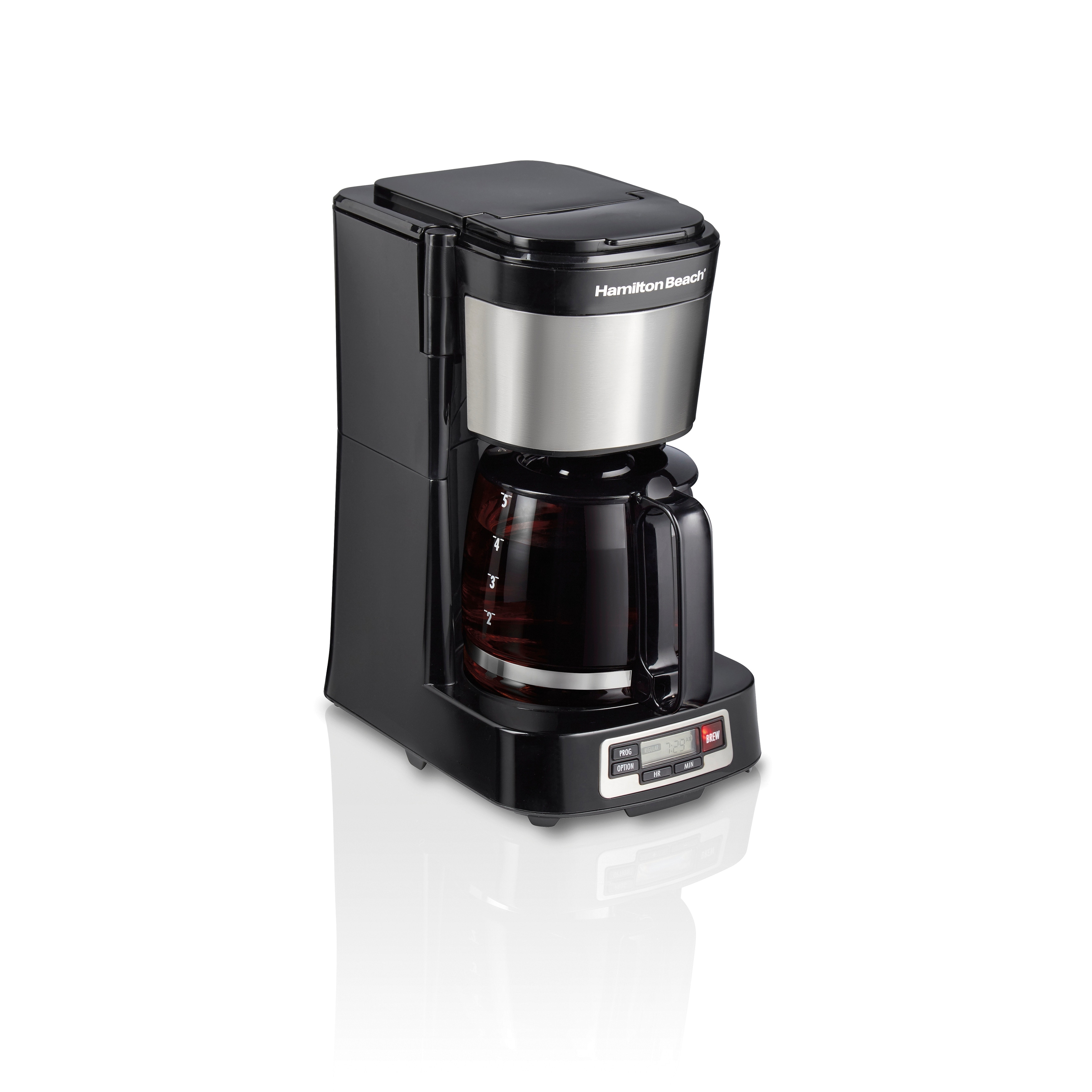 Hamilton Beach 5 Cup Compact Coffee Maker with Programmable Clock