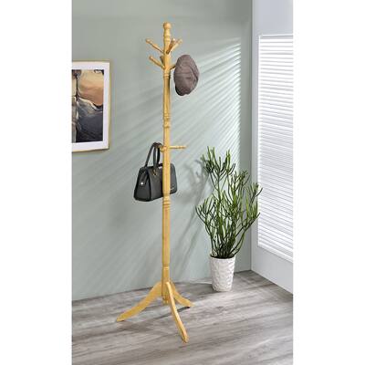 71.5 In. Wood Swivel Coat Rack