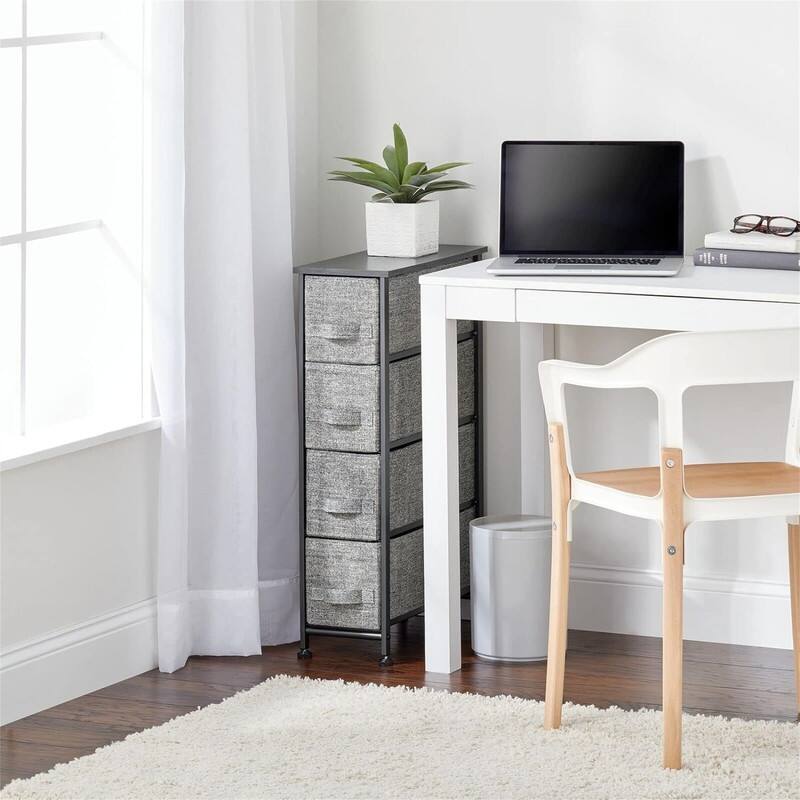 Dresser Storage Tower Stand - Black/ Graphite Gray