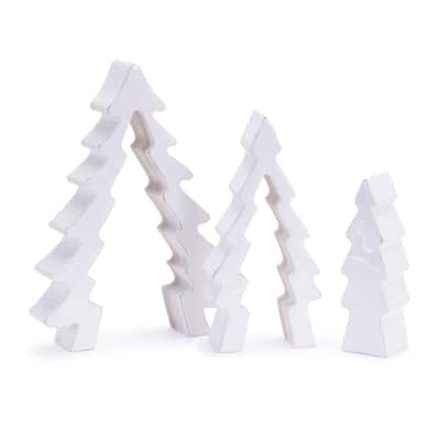 Nesting Pine Trees Christmas Decorations - 8.5" - Set of 2
