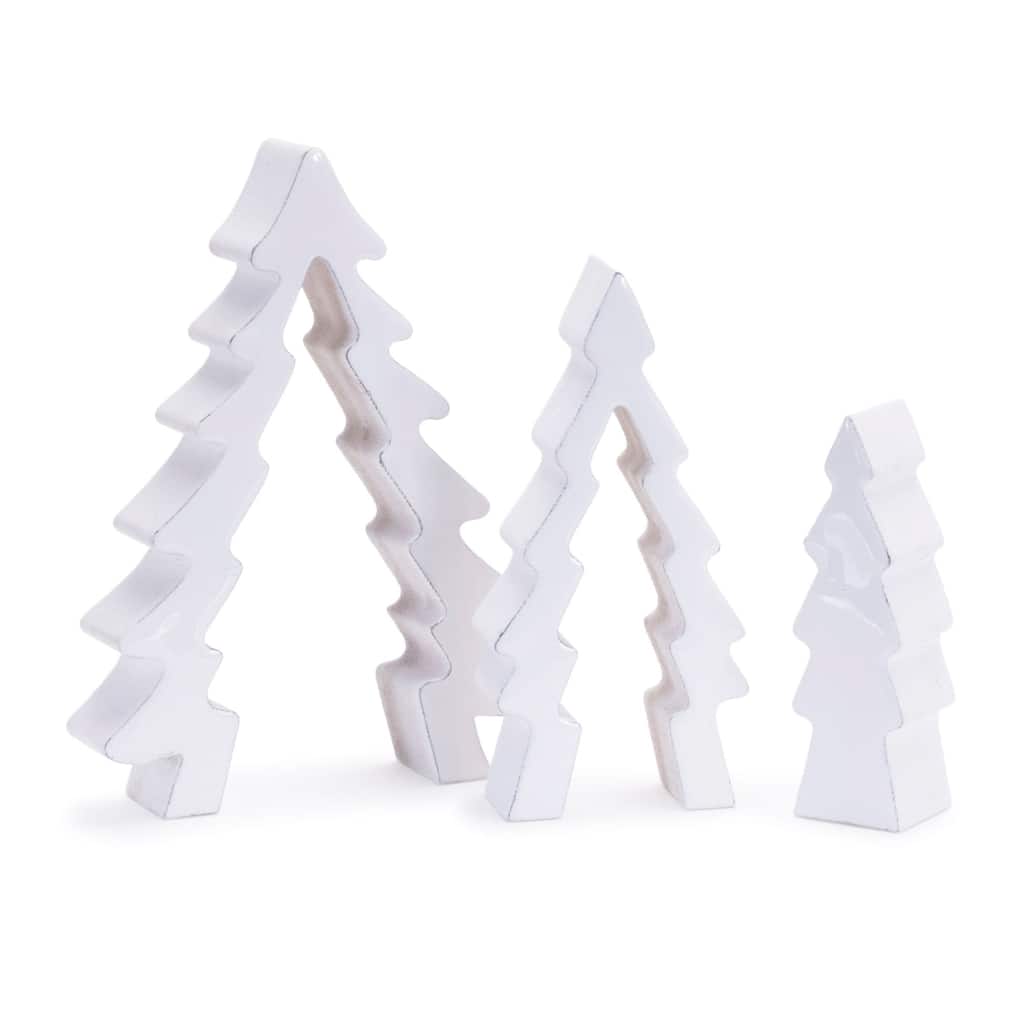 Nesting Pine Trees Christmas Decorations - 8.5" - Set of 2