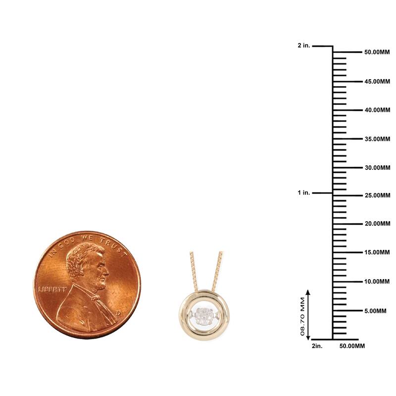 1/10ct TDW Diamond Solitaire Pendant Necklace in 10k Gold for Women