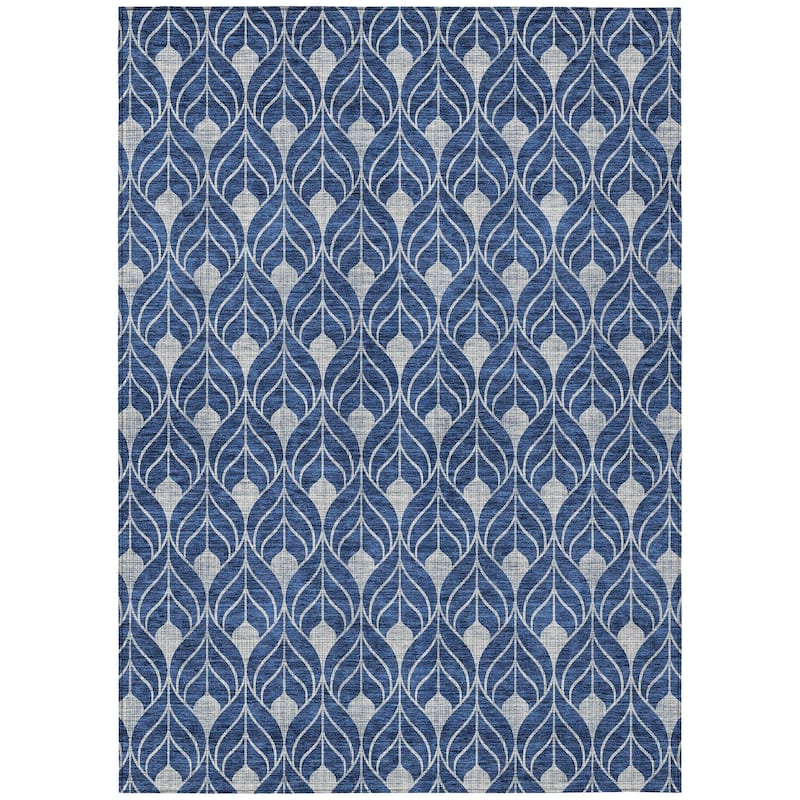 Machine Washable Indoor/ Outdoor Chantille Contempoary Geo Rug