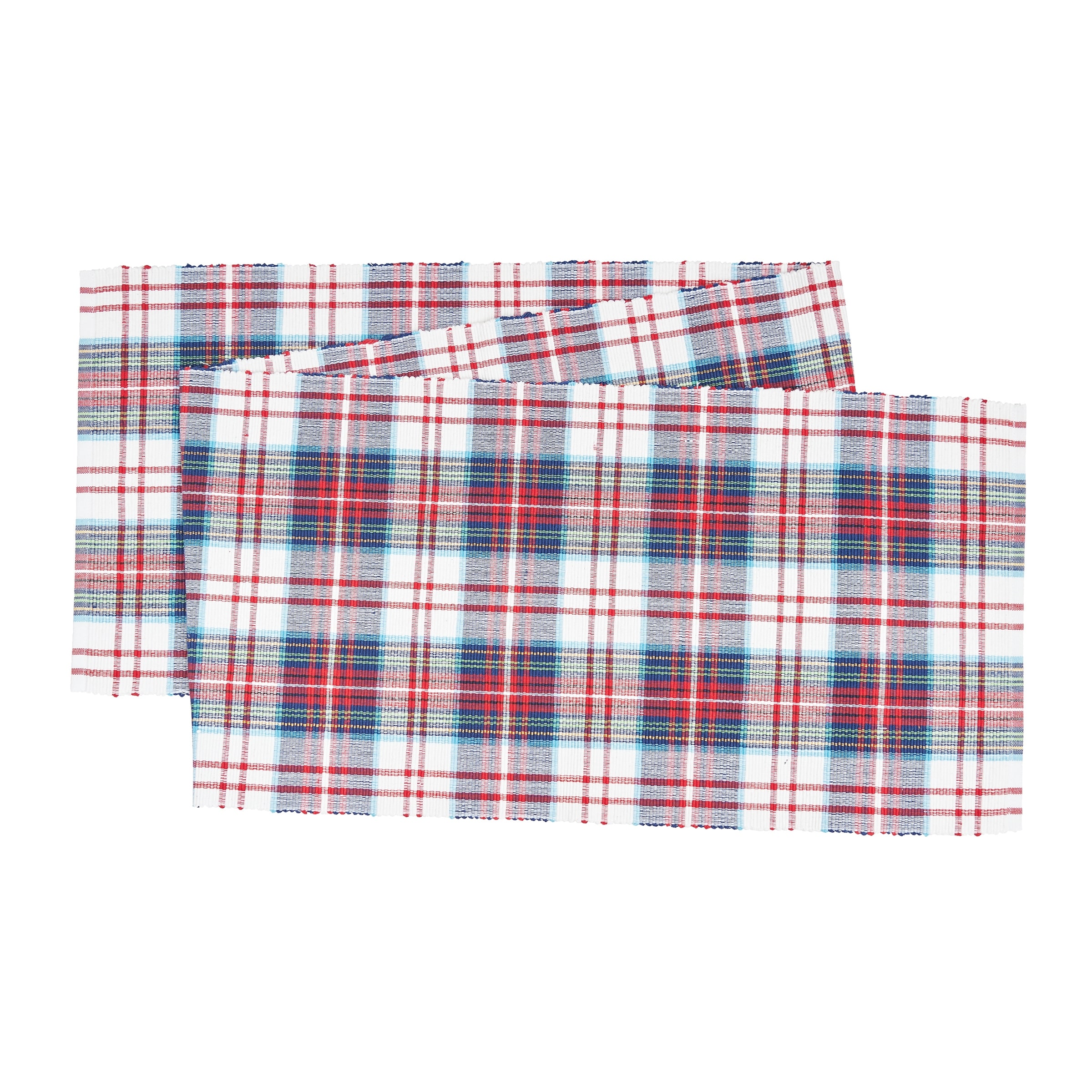 Morris Plaid Red and Green Woven Table Runner