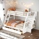 preview thumbnail 1 of 24, Artsy Twin-Over-Full Bunk Bed with Drawers, Ladder & Storage Staircase, Maximized Space, Versatility Galore White