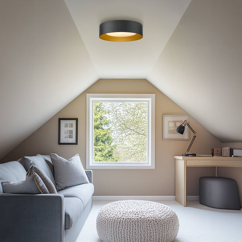 11 Inch/14 Inch / 20 Inch LED Flush Mount Ceiling Light with Frosted Glass Shade