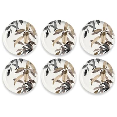 Abode Homewares by TarHong Bali Leaves Dinner Plate, (MERGE) 10.5", Set of 6