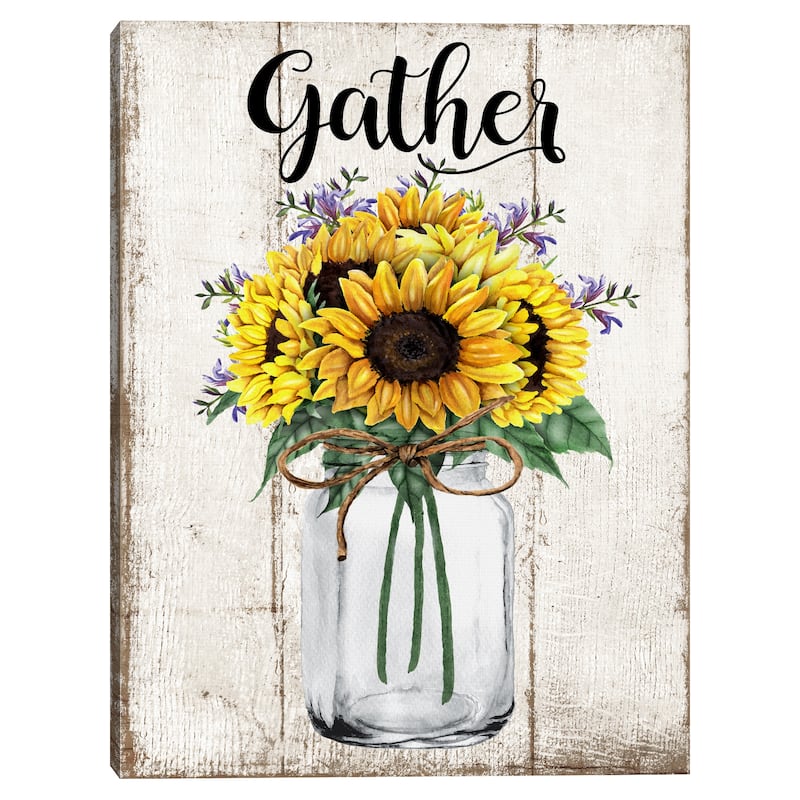 Gather Sunflowers Canvas Art Print