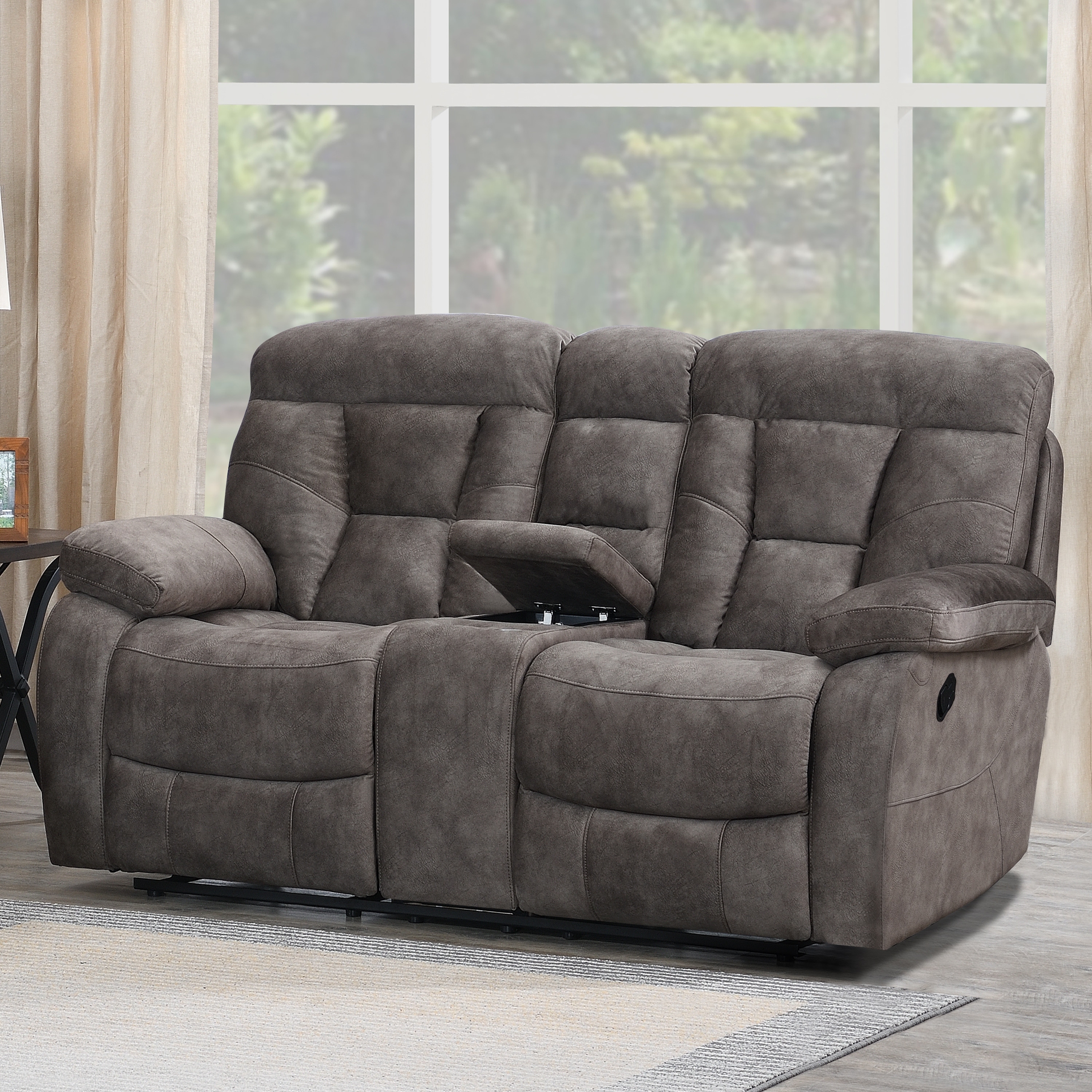 Loveseat double store recliner