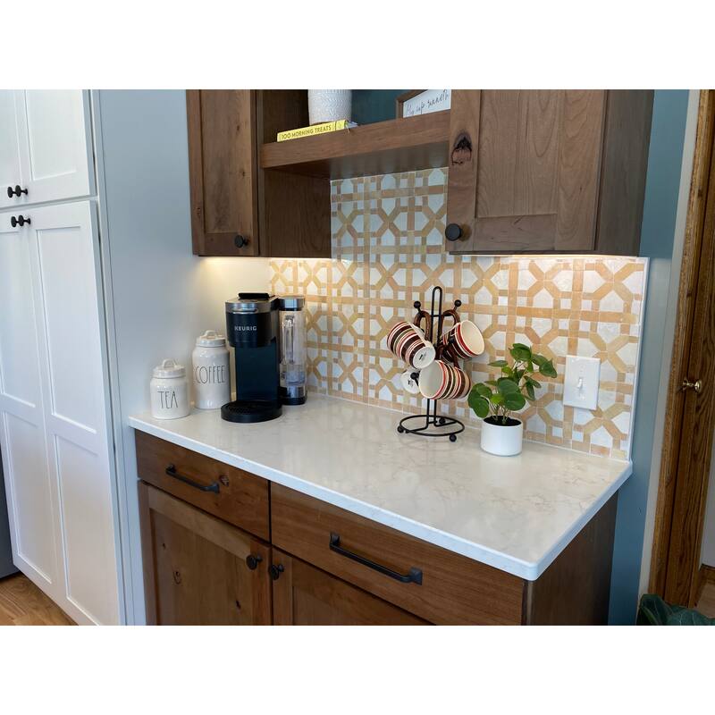 Contemporary Zellige Panels, 12" X 12" X 1/2", Unglazed with Off-White