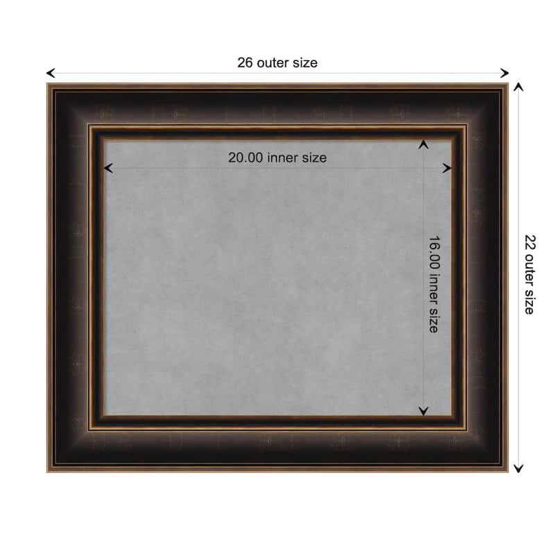 Amanti Art Villa Oil Rubbed Bronze Framed Magnetic Board - Board Size 20x16