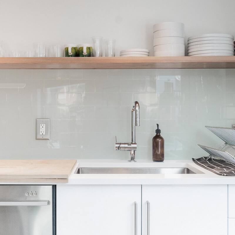 Art3d 10 Pieces Self-adhesive Thickened Backsplash Subway Tiles Green or White - 10.6inch x 12.6inch