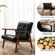 preview thumbnail 7 of 16, Costway Mid Century Accent Chair Tufted Reading Armchair Solid Rubber - See Details
