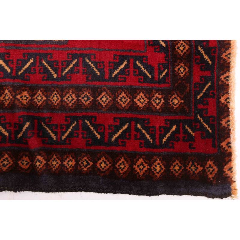 ECARPETGALLERY Hand-knotted Teimani Red Wool Rug - 3'7 x 6'2