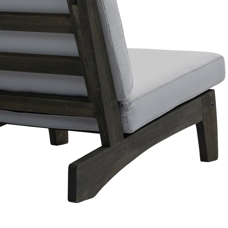 Sectional Wood Furniture 2 Seat Armless Patio Sofa