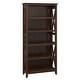 preview thumbnail 22 of 72, Bush Furniture Key West Tall 5 Shelf Bookcase with Adjustable Shelves
