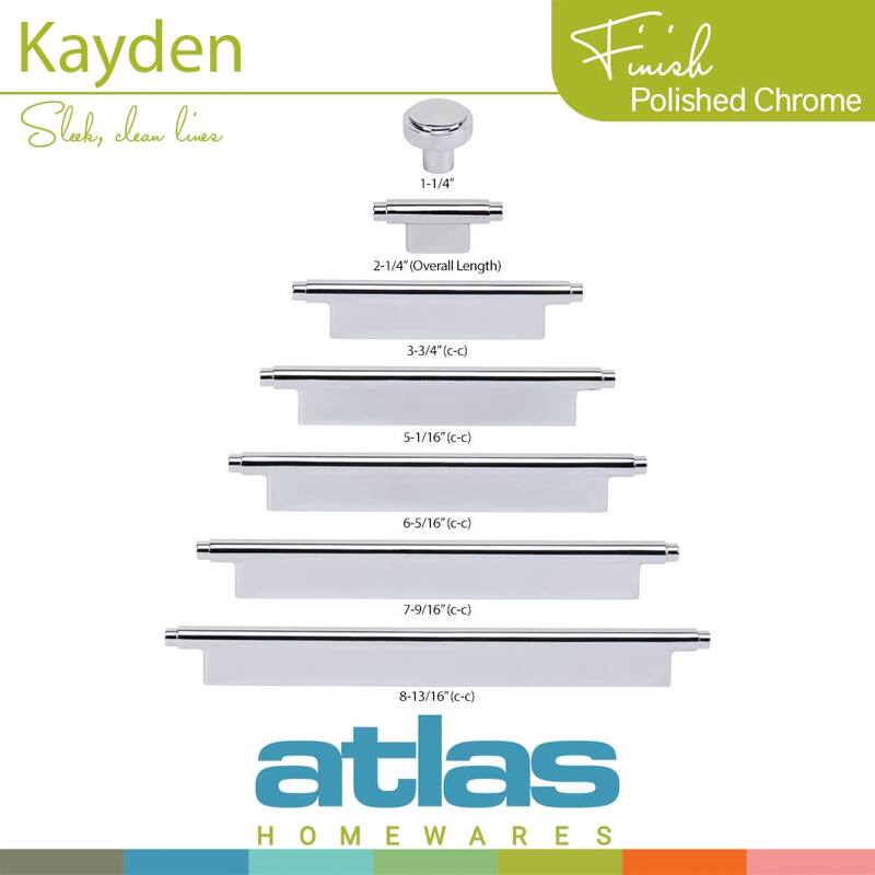 Atlas Homewares A533 Kayden 5-1/16" Center to Center Rectangular