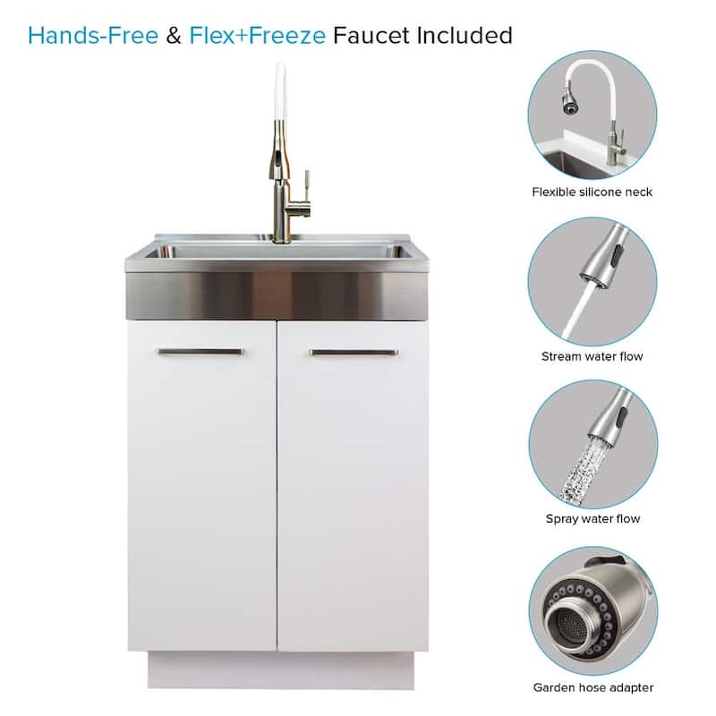 Transolid TRS_TCAM-2420 Contemporary Laundry Cabinet 23-5/8" Free