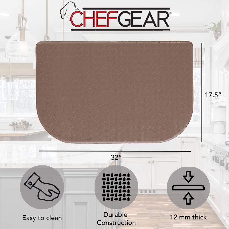 Chef Gear Playa Wedge Basketweave Anti-Fatigue Kitchen Wellness Mats