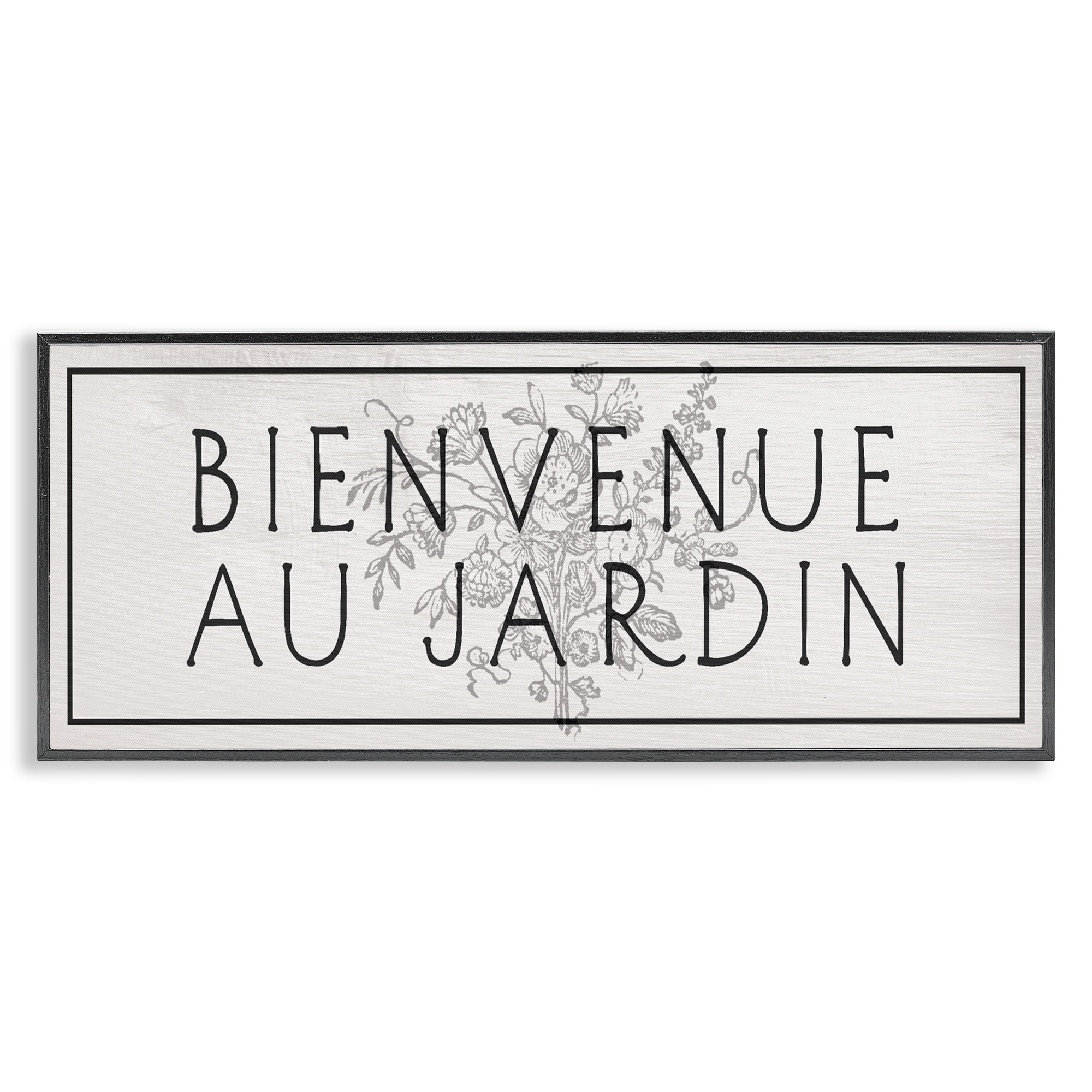 Stupell Minimal Vintage Garden Welcome Framed Giclee Art Design By Lil' Rue