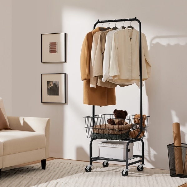 Yaheetech Commercial Laundry Cart Laundry Butler with Wheels