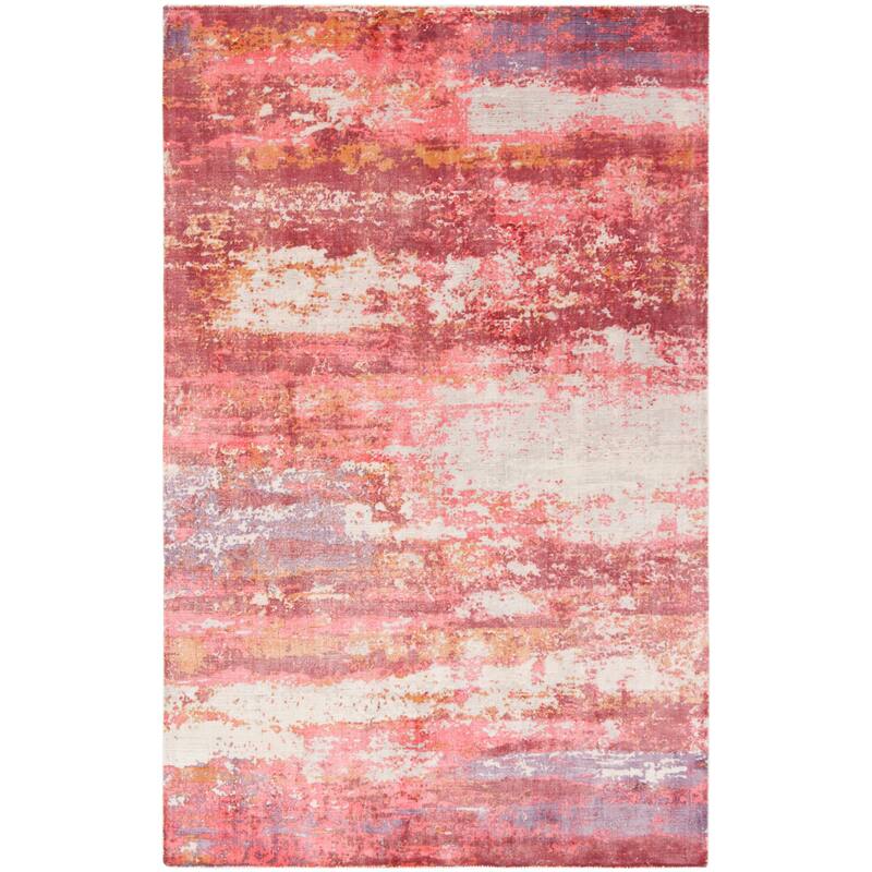SAFAVIEH Handmade Mirage Siive Modern Abstract Viscose Rug