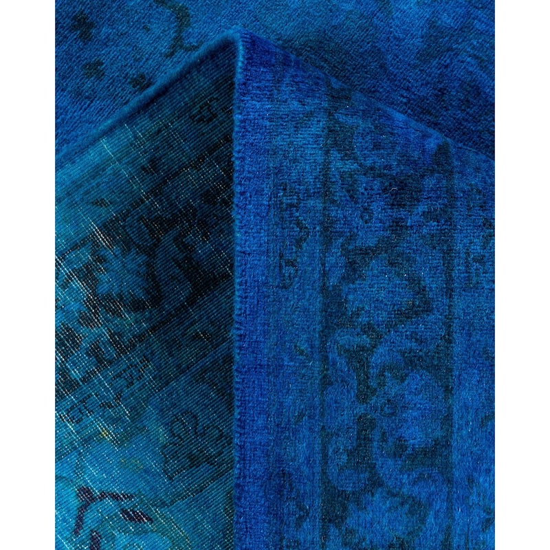 Fine Vibrance, One-of-a-Kind Hand-Knotted Area Rug - Blue, 3' 2" x 5' 1" - 3' 2" x 5' 1"