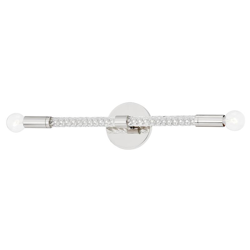Mitzi by Hudson Valley Pippin 2-light Wall Sconce - Polished Nickel