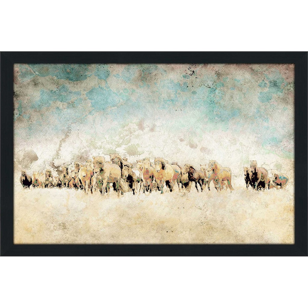 "Roaming Horses (Horizontal)" Print on Acrylic