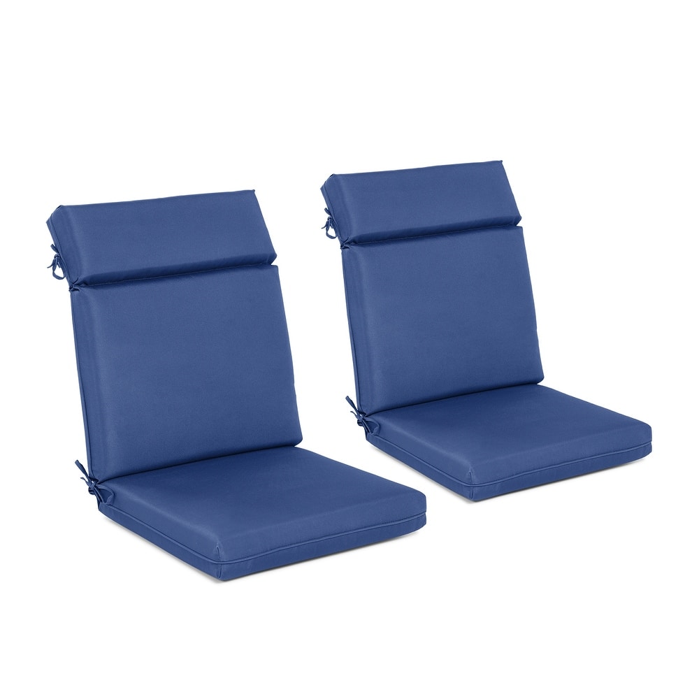 Aoodor 2Pcs Outdoor High Back Dining Chair Cushion Set - 37''x20''
