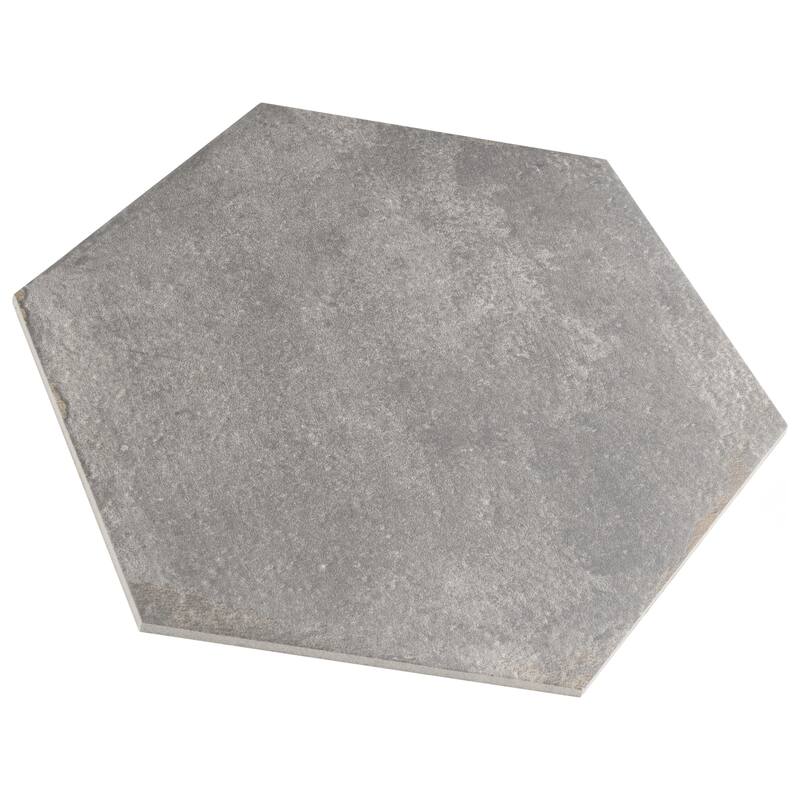 Merola Tile D'Anticatto Hex Notte 11" x 12-3/4" Porcelain Floor and Wall Tile