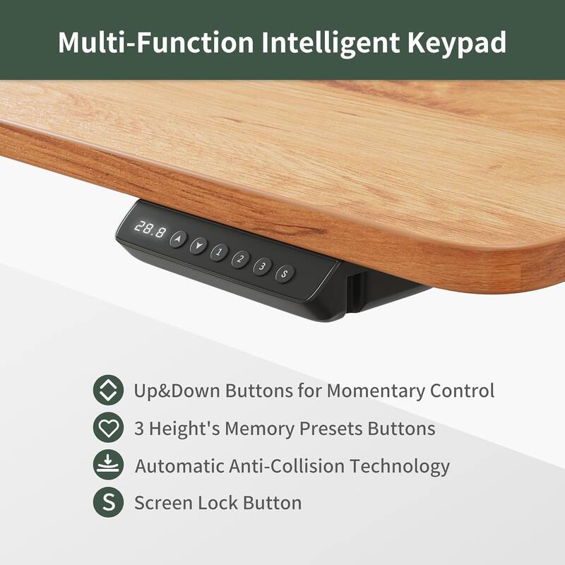 FEZIBO Height Adjustable Electric Standing Desk with 5 Drawers, Table with Storage Shelf, Sit Stand Desk