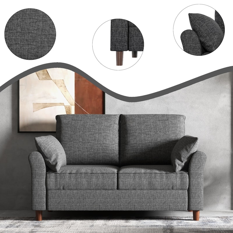 Polyester 3-Seat and 2-Seat Sofa with Cushions