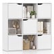 preview thumbnail 9 of 7, Gymax 9-Cube Storage Organizer w/ 5 Doors Wooden Storage Cabinet & - See Details