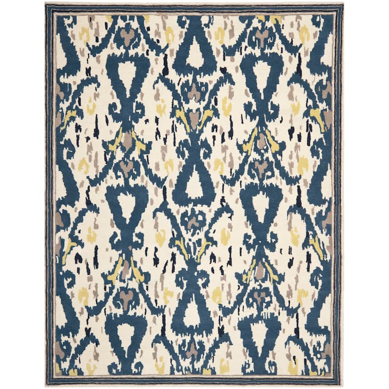 Martha Stewart by SAFAVIEH Ikat Pendant Wool Rug - 9' x 12' - Clove