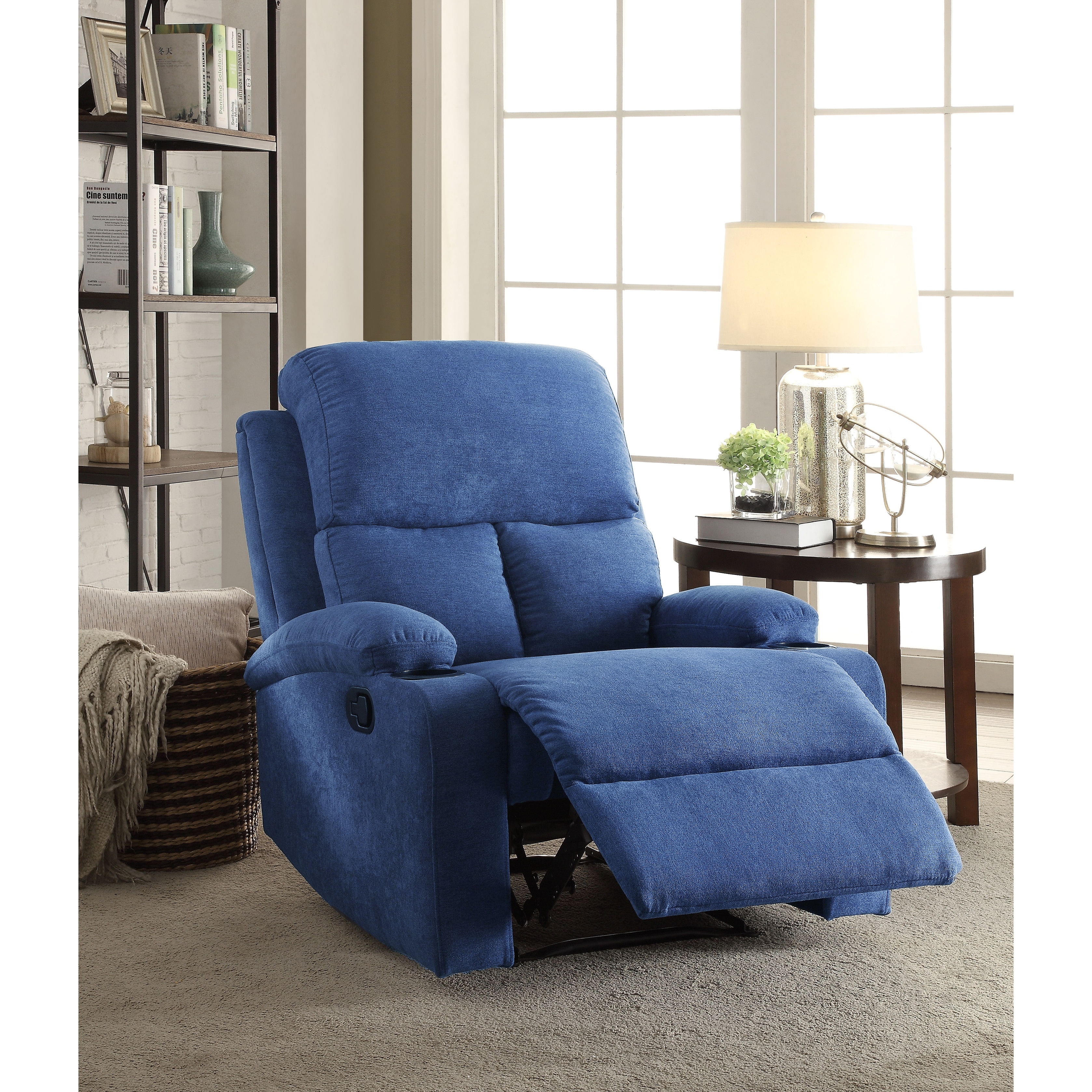 Chocolate Microfiber Vintage Motion Recliner with Pillow Top Arm Cup Holder Bed Bath Beyond 39657643
