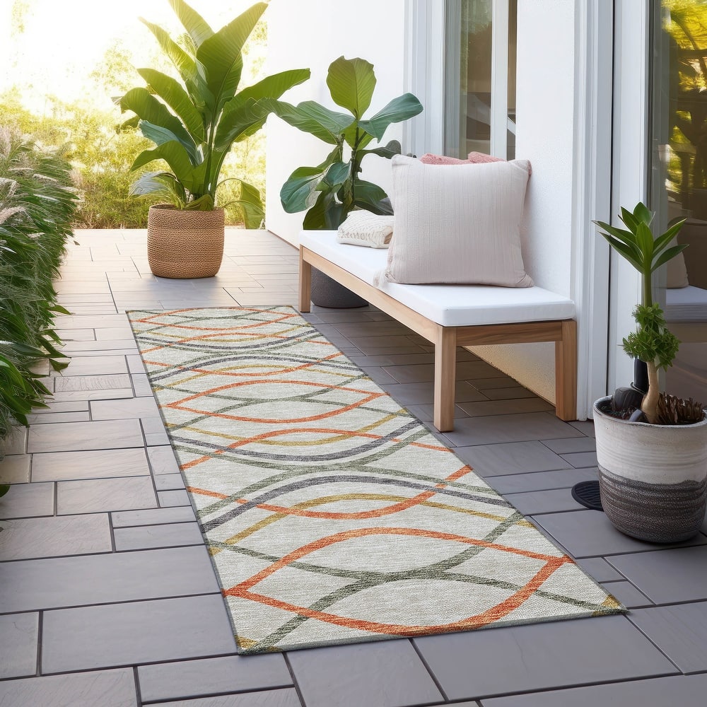 Machine Washable Indoor/ Outdoor Chantille Contempo Deco Rug