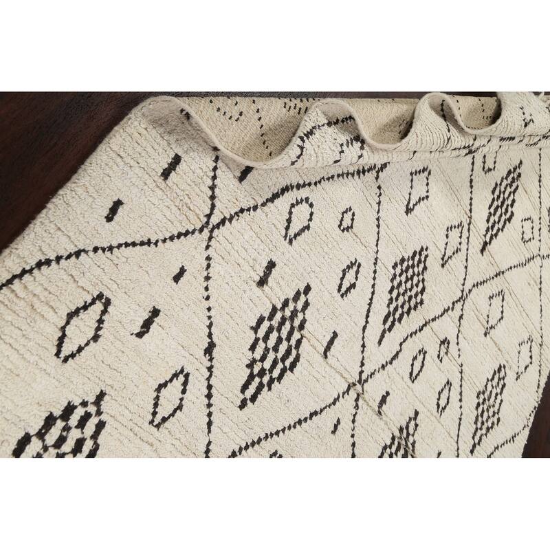 Tribal Vegetable Dye Moroccan Berber Oriental Area Rug Wool Handmade - 6'1" x 9'4"