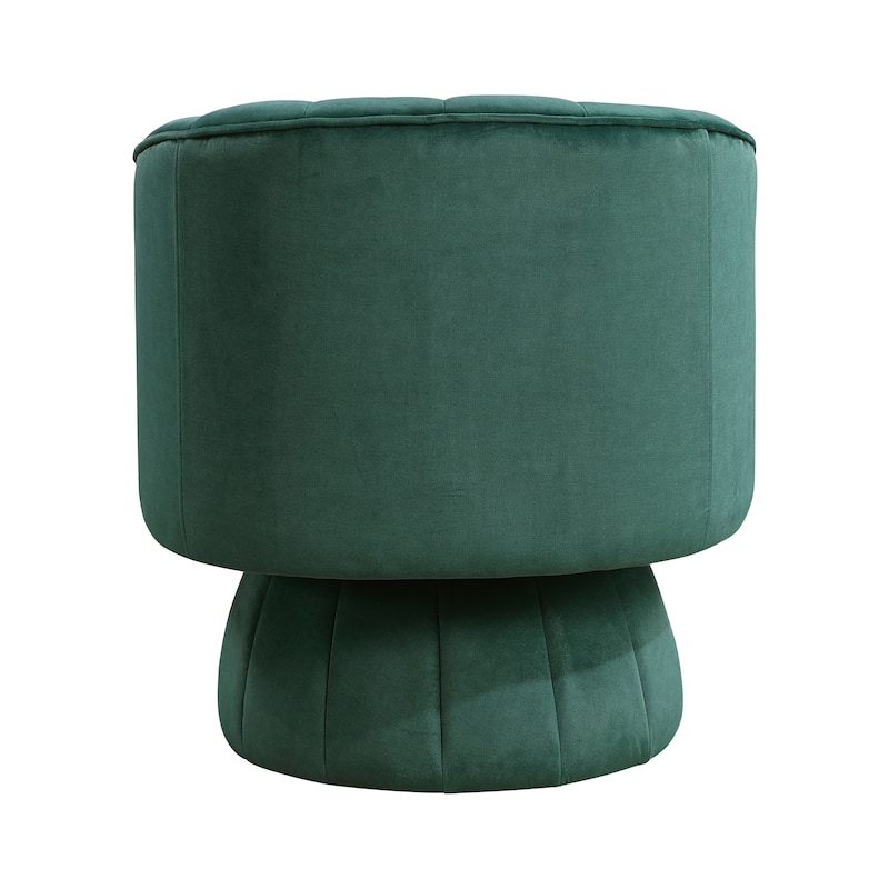 Briar 27.5" Velvet Swivel Chair - 360-Degree Metal Swivel Base