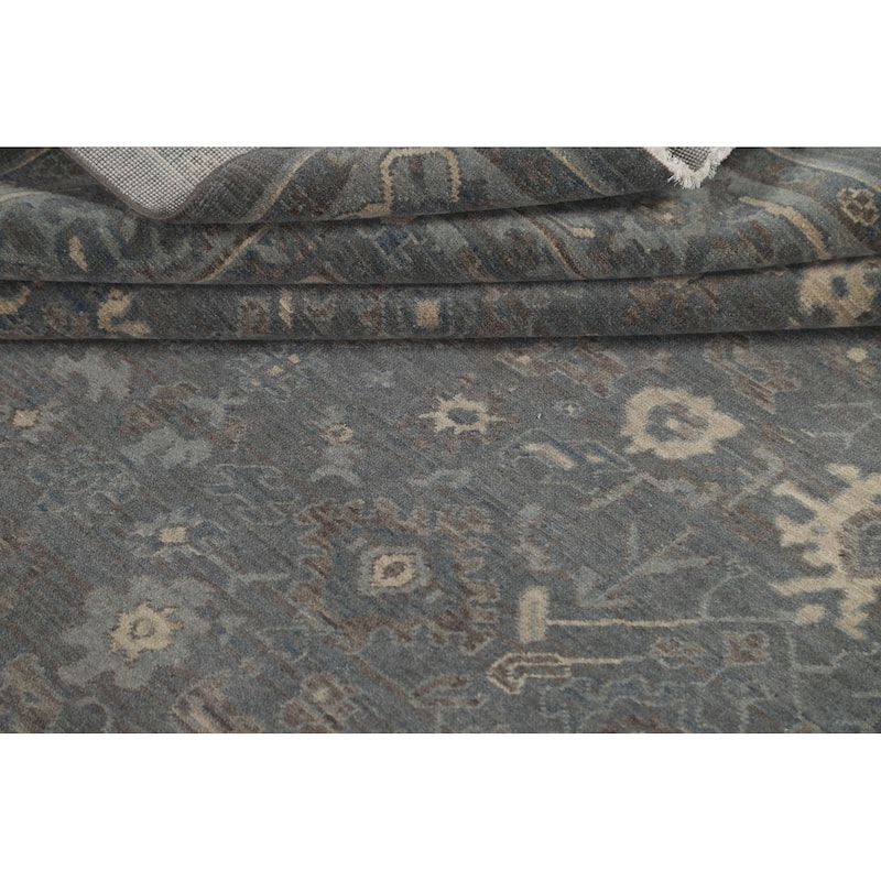 Silver Washed Turkish Ziegler Wool Area Rug Home Decor Carpet - 6'7" x 9'10"