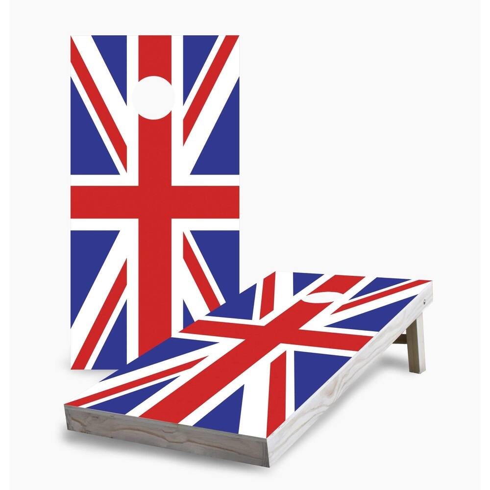 British Flag Cornhole Game (Choose Wraps or Boards)