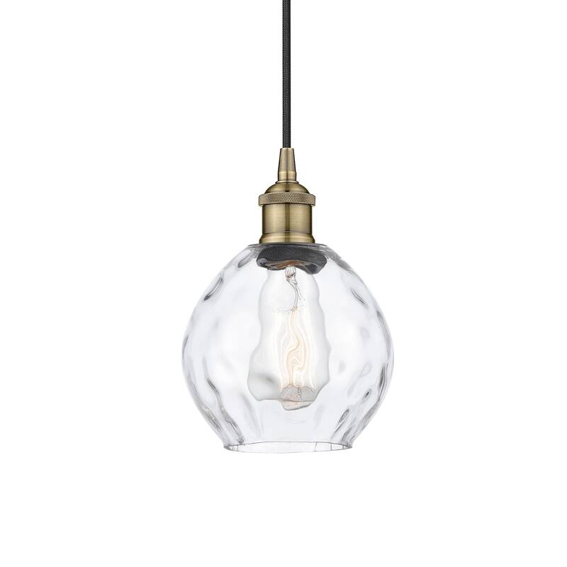 Innovations Lighting 616-1P-9-6 Waverly Pendant Waverly 6" Wide Mini - Antique Brass / Clear