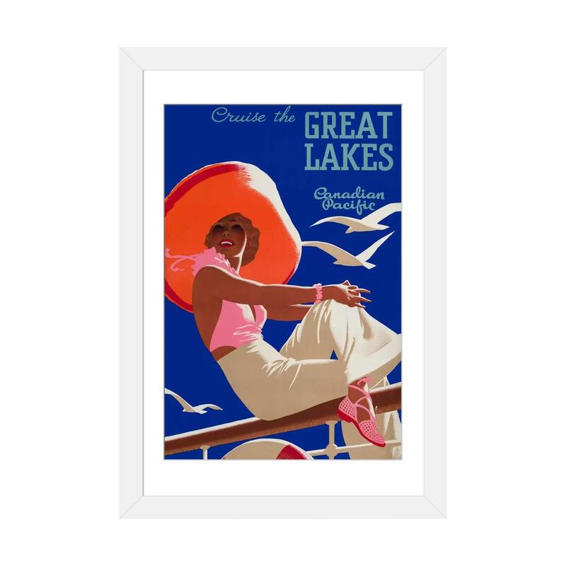 iCanvas "Cruise the Great Lakes Canadian Pacific" by Print Collection - White - 24x16x1