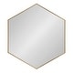 preview thumbnail 10 of 16, Kate and Laurel Rhodes 6-Sided Hexagon Wall Mirror - 30.75x34.75