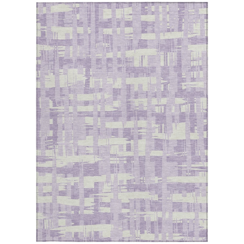 HomeRoots Striped Transitional Rectangle Outdoor Rug